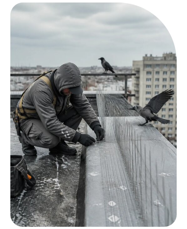 Защита от ворон под ключ в Вольске по цене от 5064 р. | Сенат-Вль